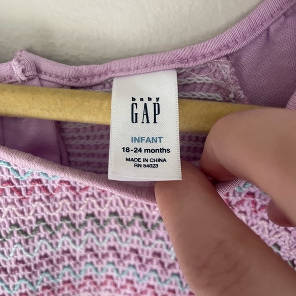 Baby Gap Vintage Embroidered Lilac Dress Size 18-24 Months - Picture 3 of 6
